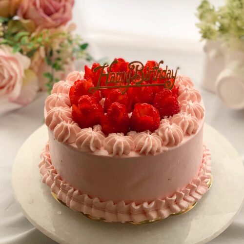 ピンクのバースデーケーキ🎂